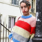 Striped Turtleneck Knitted Sweater